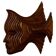 Sculptural carved wooden mask wall panel, France, 1970s