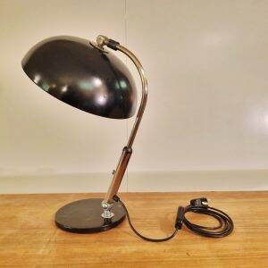 Black desk lamp – Busquets model 144 for Hala Zeist | Vintage design lamp
