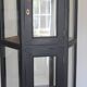 Antique black hexagonal display cabinet – 180 cm