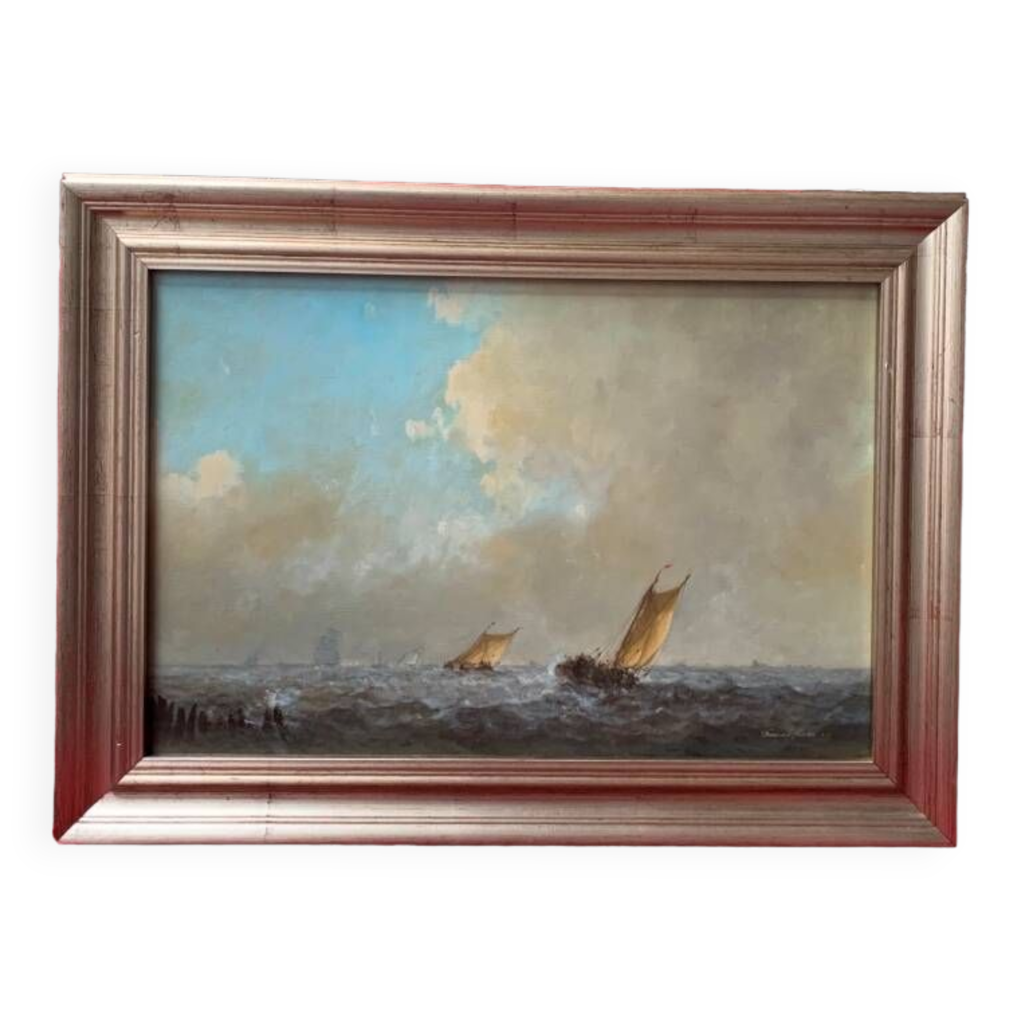 Frans van der Heide (1936-1999). Painting "Seascape".