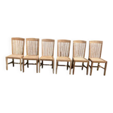 6 chaises en bois de teck