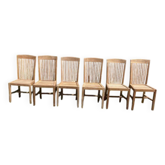 6 chaises en bois de teck