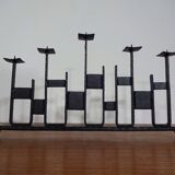 Brutalist Iron Candleholder, 1960s