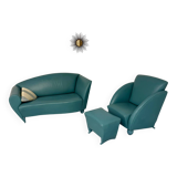 Living room sofa and armchair Atlantis design from the 90s by Wittmann vintage