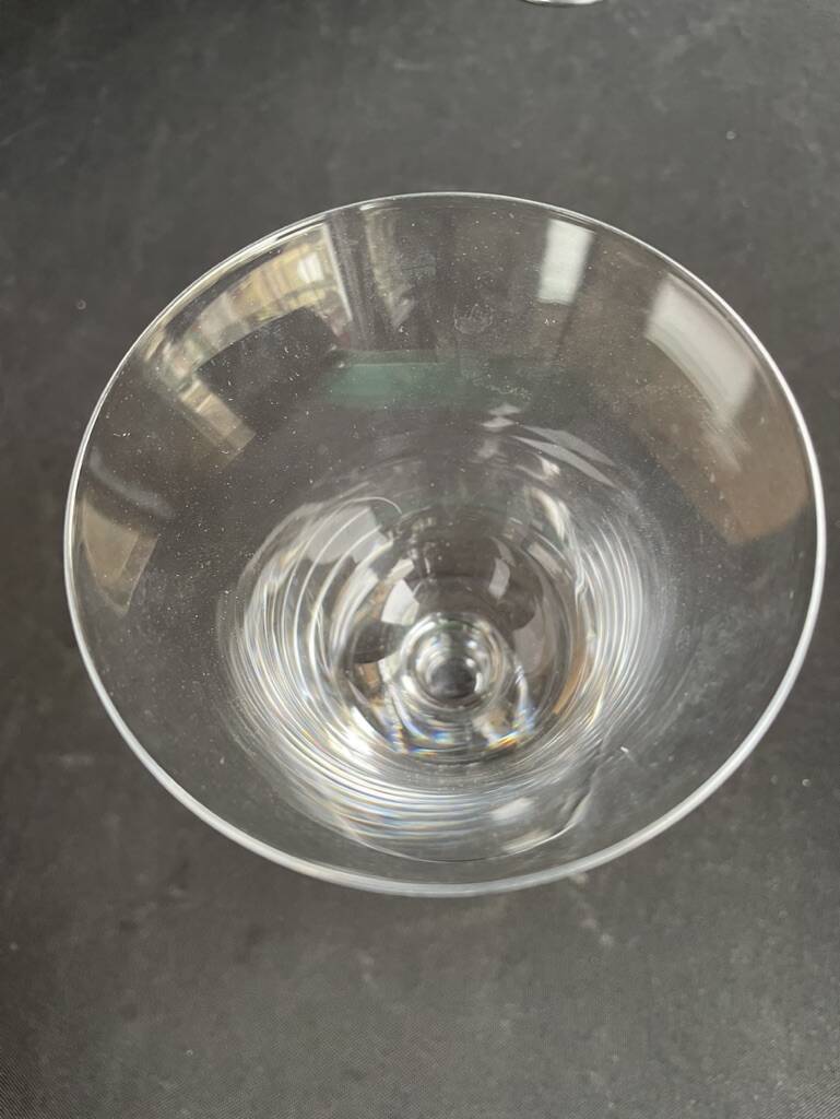 4 Water glasses – Stamped blown crystal