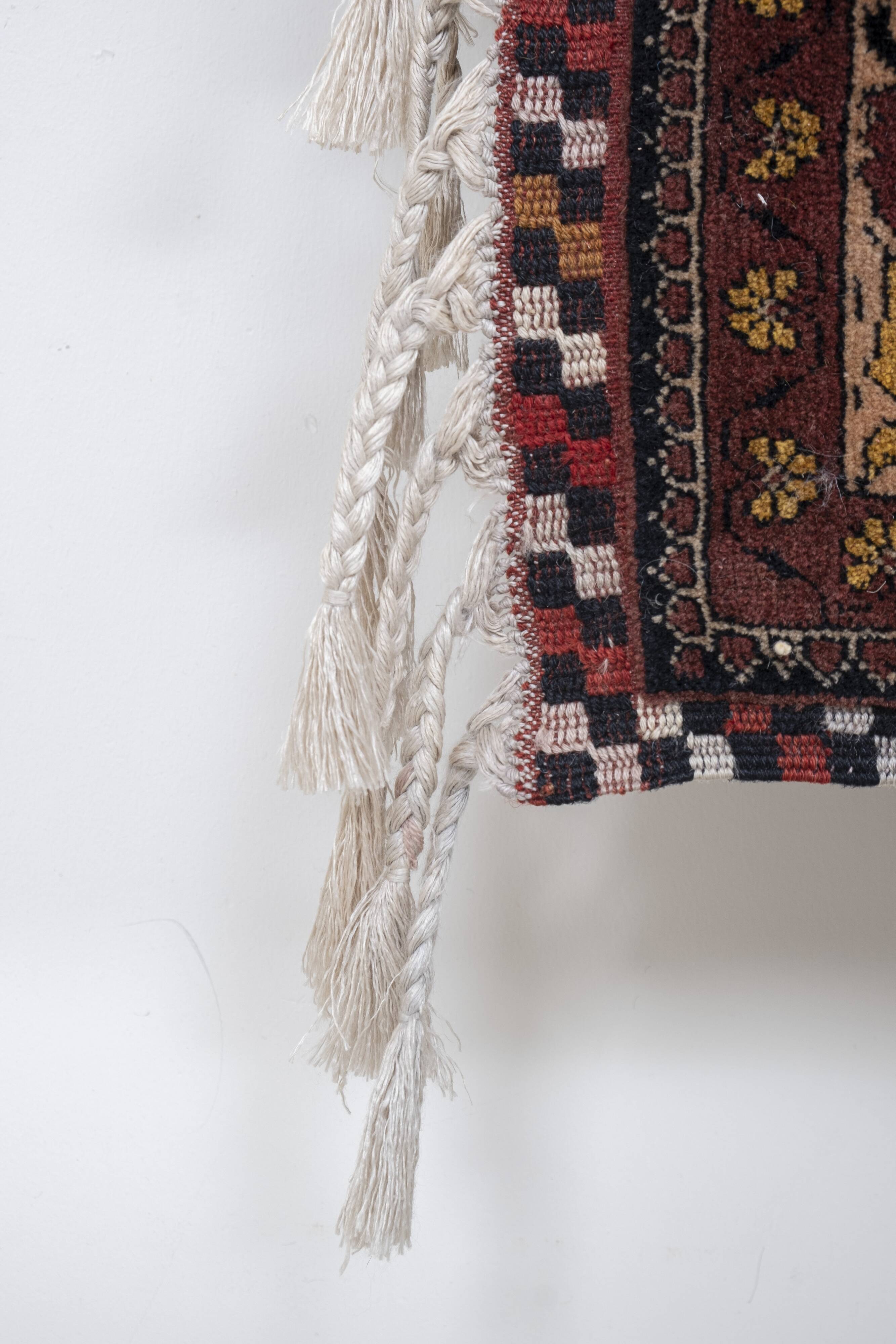 Vintage handmade traditional oriental turkish oushak rug 6'8" x 10'6"