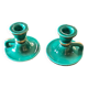 Pair of numbered ceramic candlesticks