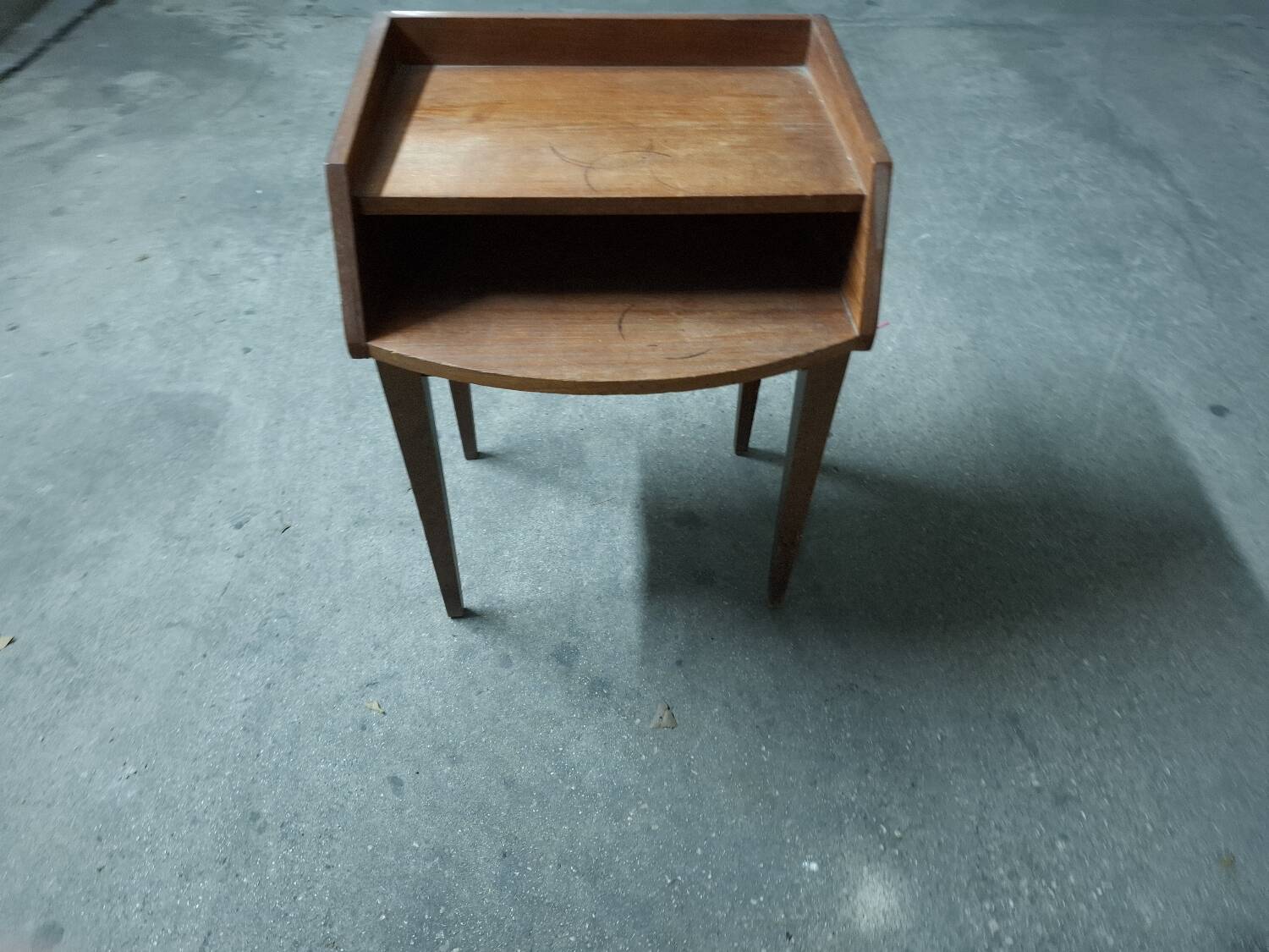 Scandinavian teak bedside table (2 available)