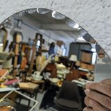 Beveled oval mirror 60x44cm