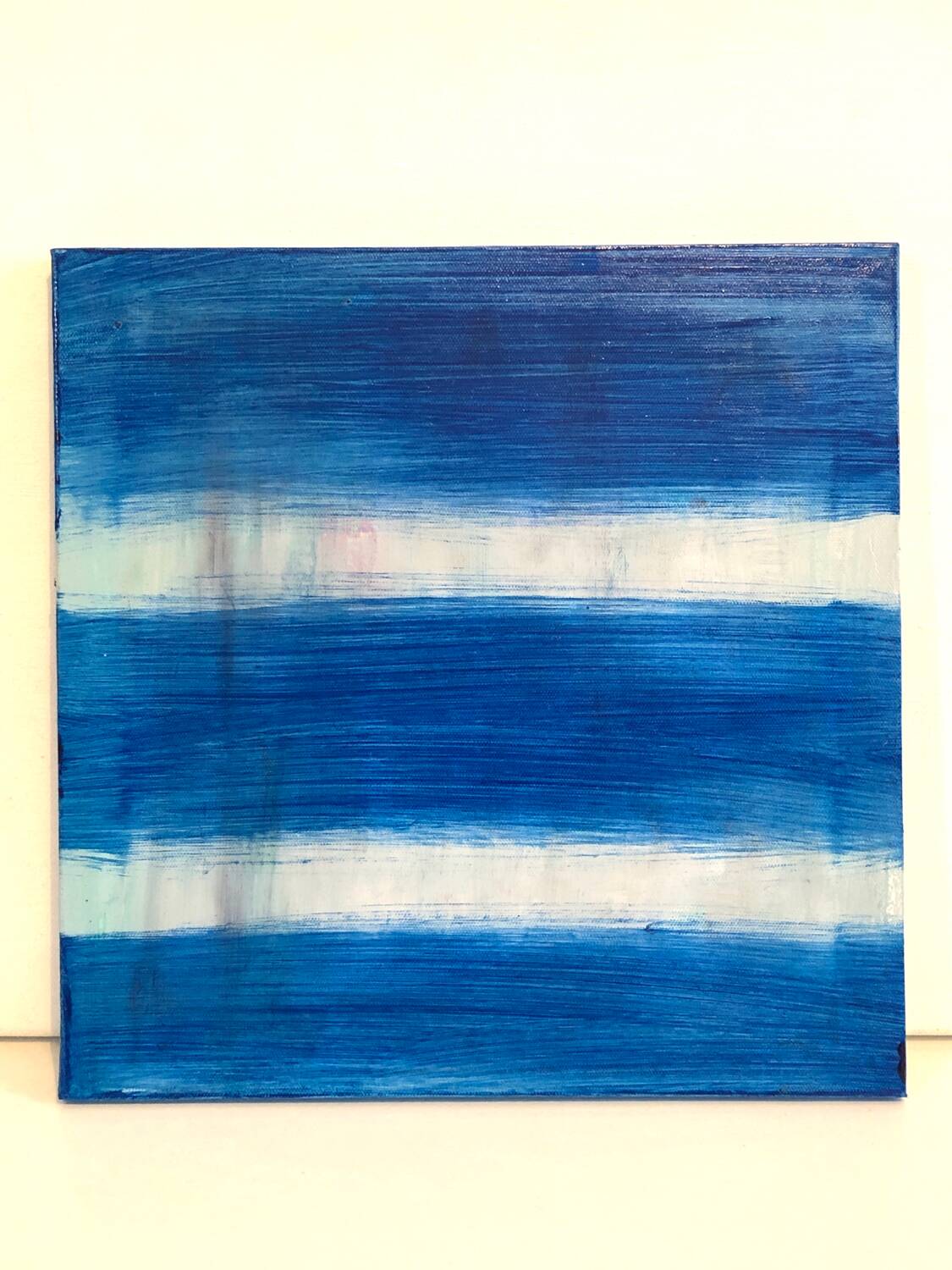 Abstract Blue Oil Painting