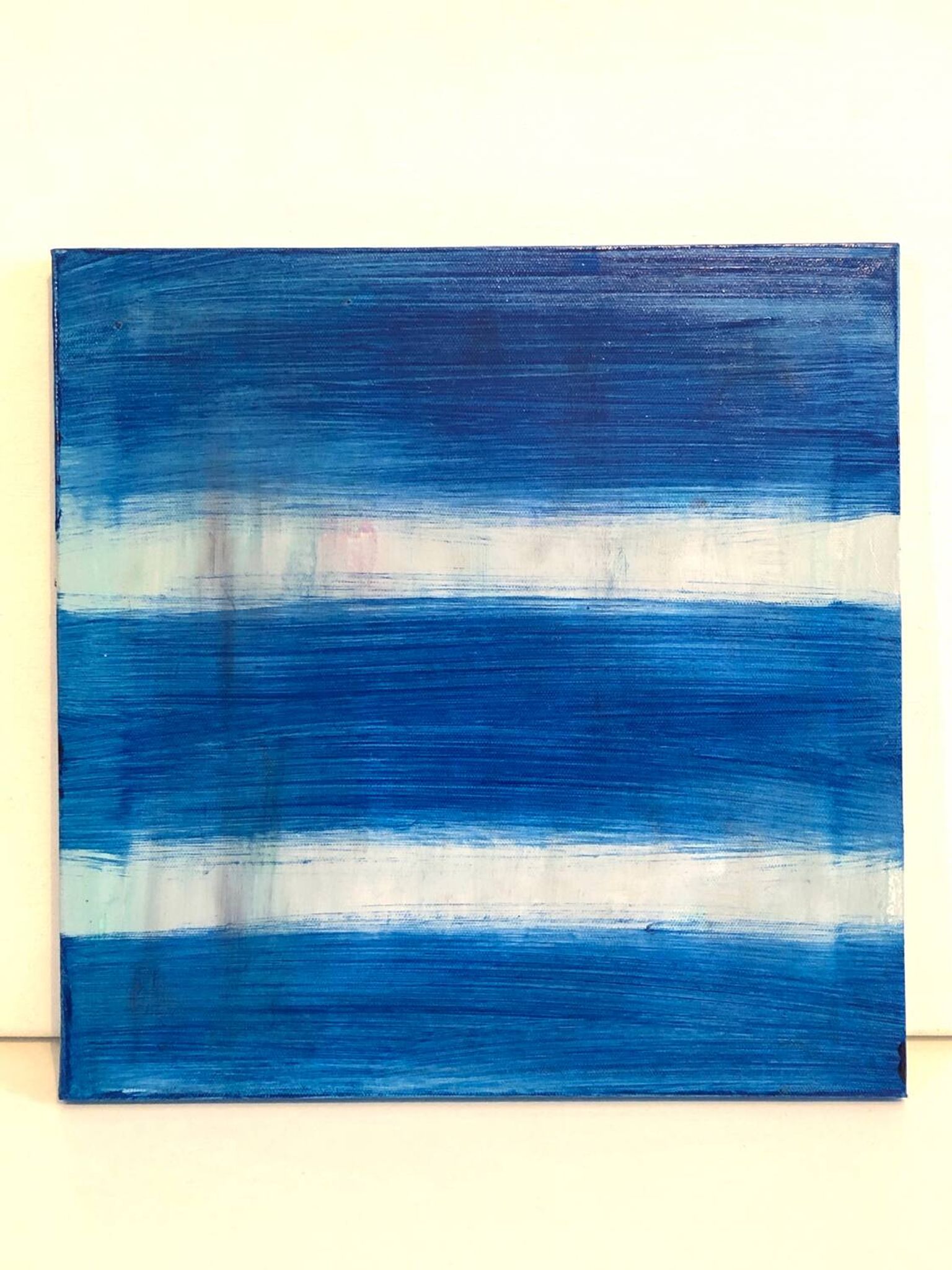 Abstract Blue Oil Painting