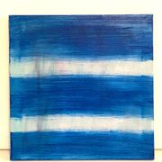 Abstract Blue Oil Painting