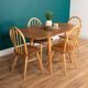 Retro Blonde Ercol Model 383 Dining Table & Four Model 370 Windsor Kitchen Dining Chairs