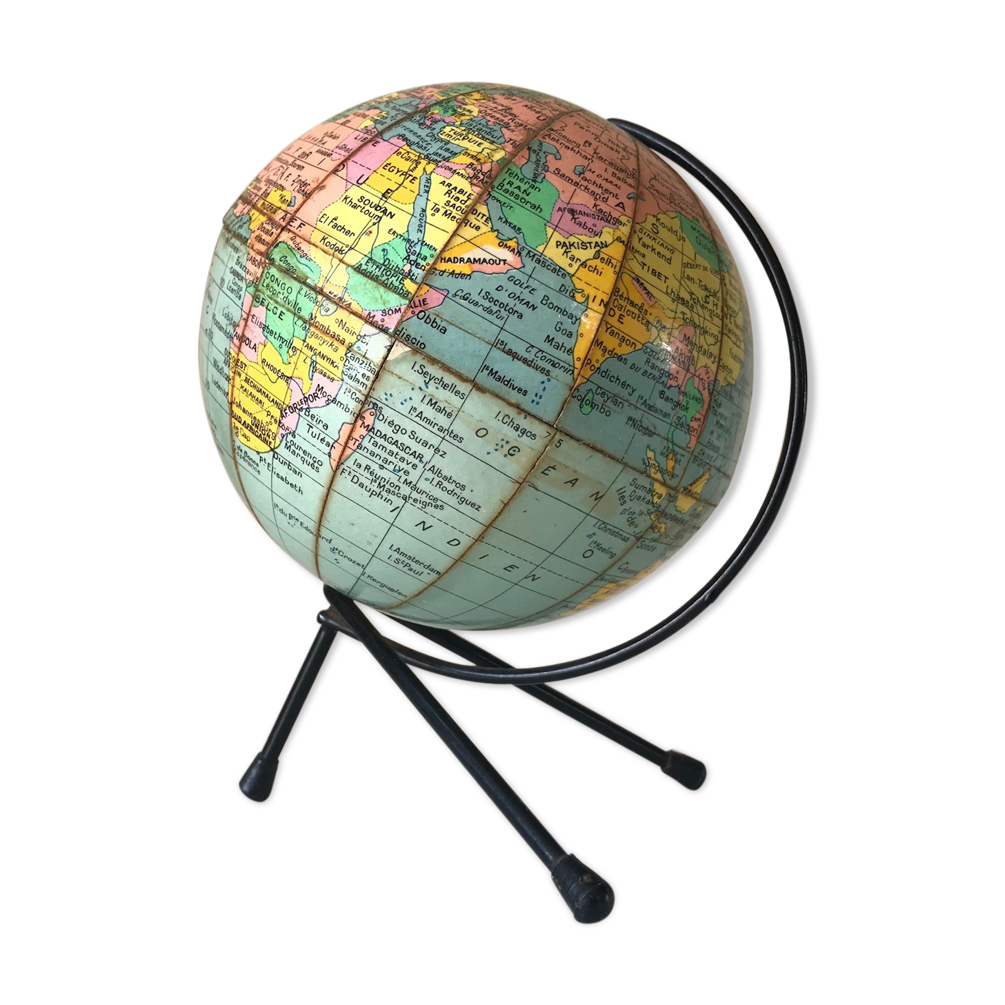 Earth Globe tripod Girard Barerre Thomas, 1960s