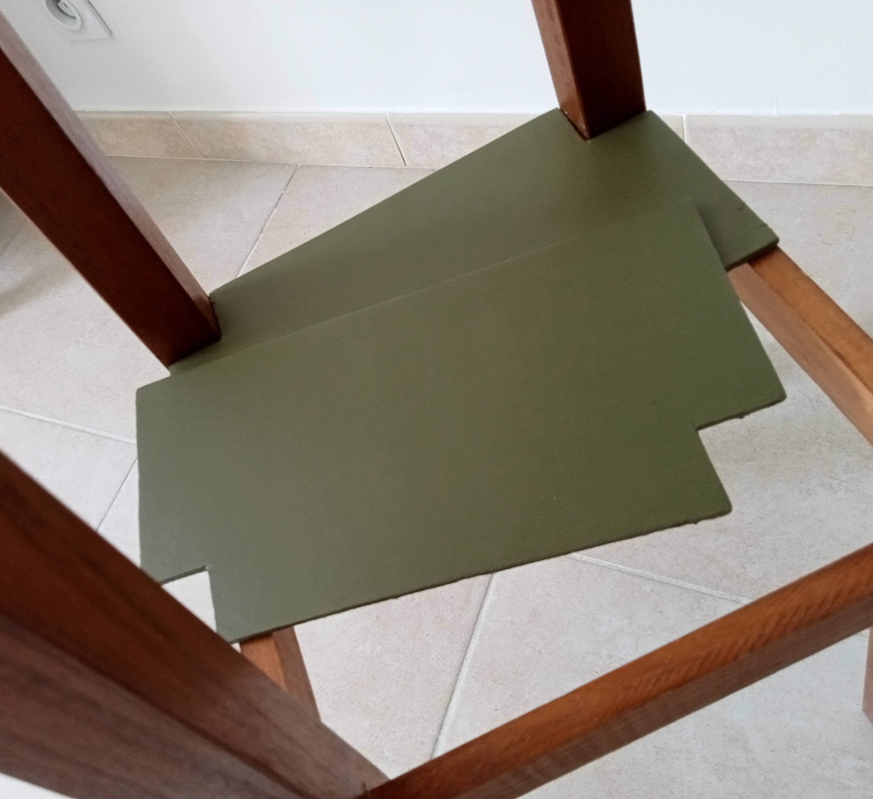 Vintage solid wood high stool