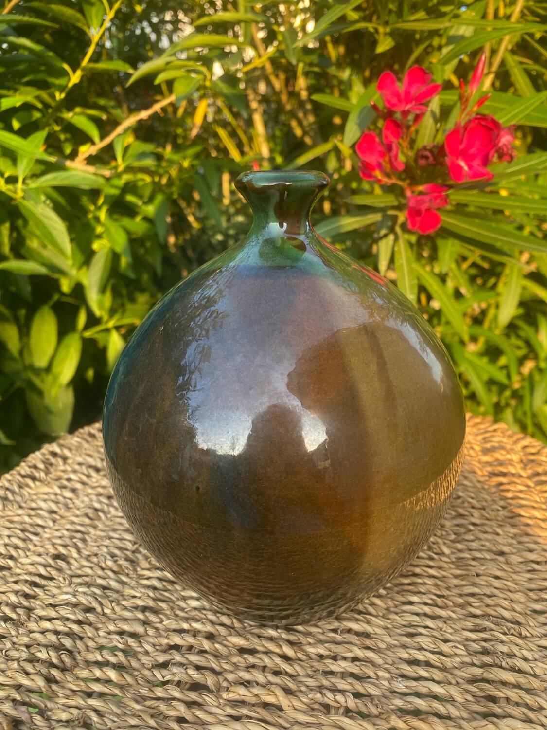 Ball vase signed Planas brands