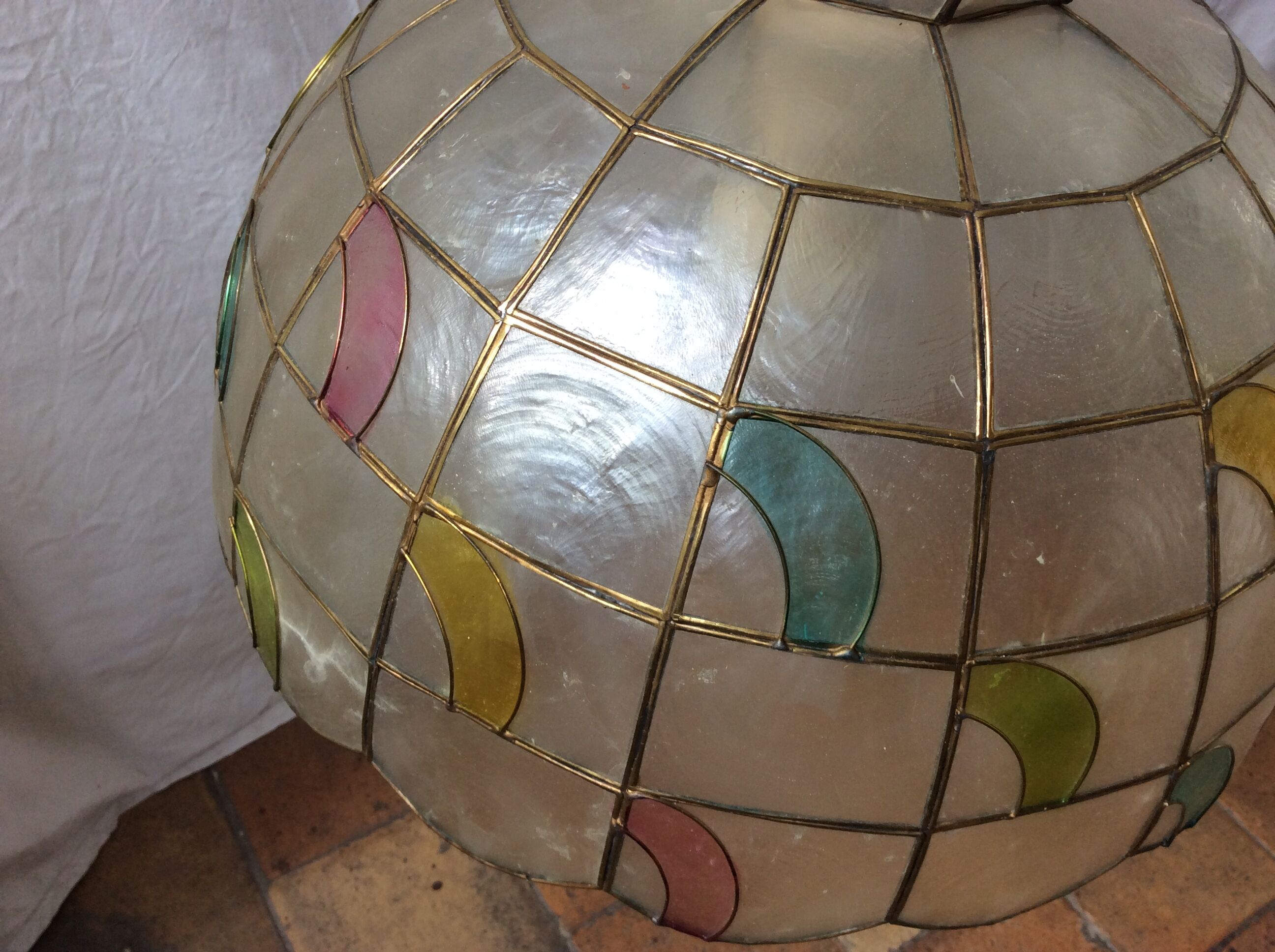 Suspension en nacre vintage