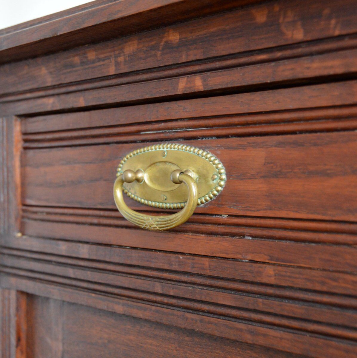 China buffet stained glass Art Nouveau 1900 vintage