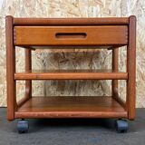 60s 70s teak side table with drawer table danish modern design