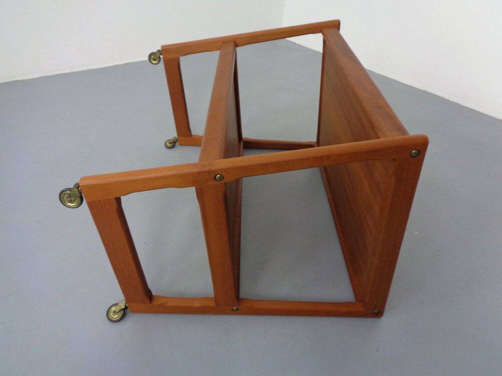 Teak Bar Cart by Holger Georg Jensen for Kubus, Denmark, 1960s