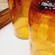 Set 4 amber orangeade glasses