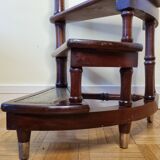 Victorian style mahogany style library staircase circa 1900, 118 cm