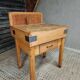Vintage block butcher table beech kitchen island 74 x 81 cm