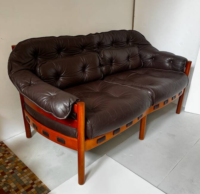 2/3-seater canapé Arne Norrell for COJA Sweden in leather