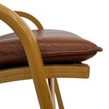 Vintage Danish armchair cognac leather by Stouby