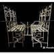 Iron and glass garden furniture