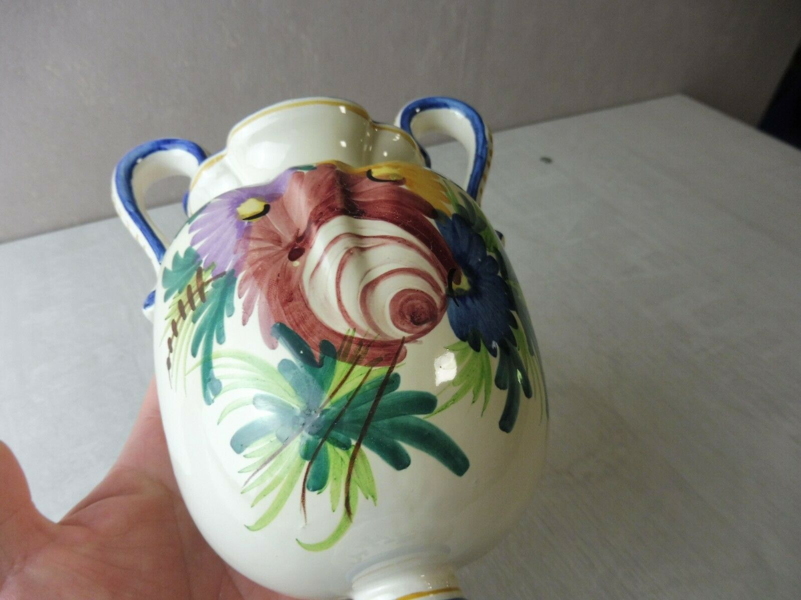 Ancient vase amphora, decoration flowers, ceramic, from St Clement