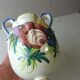 Ancient vase amphora, decoration flowers, ceramic, from St Clement