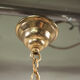 Suspension mid century, laiton, verre zebré