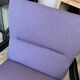 Art Deco armchair in plum fabric and black lacquered wood, 1920s.