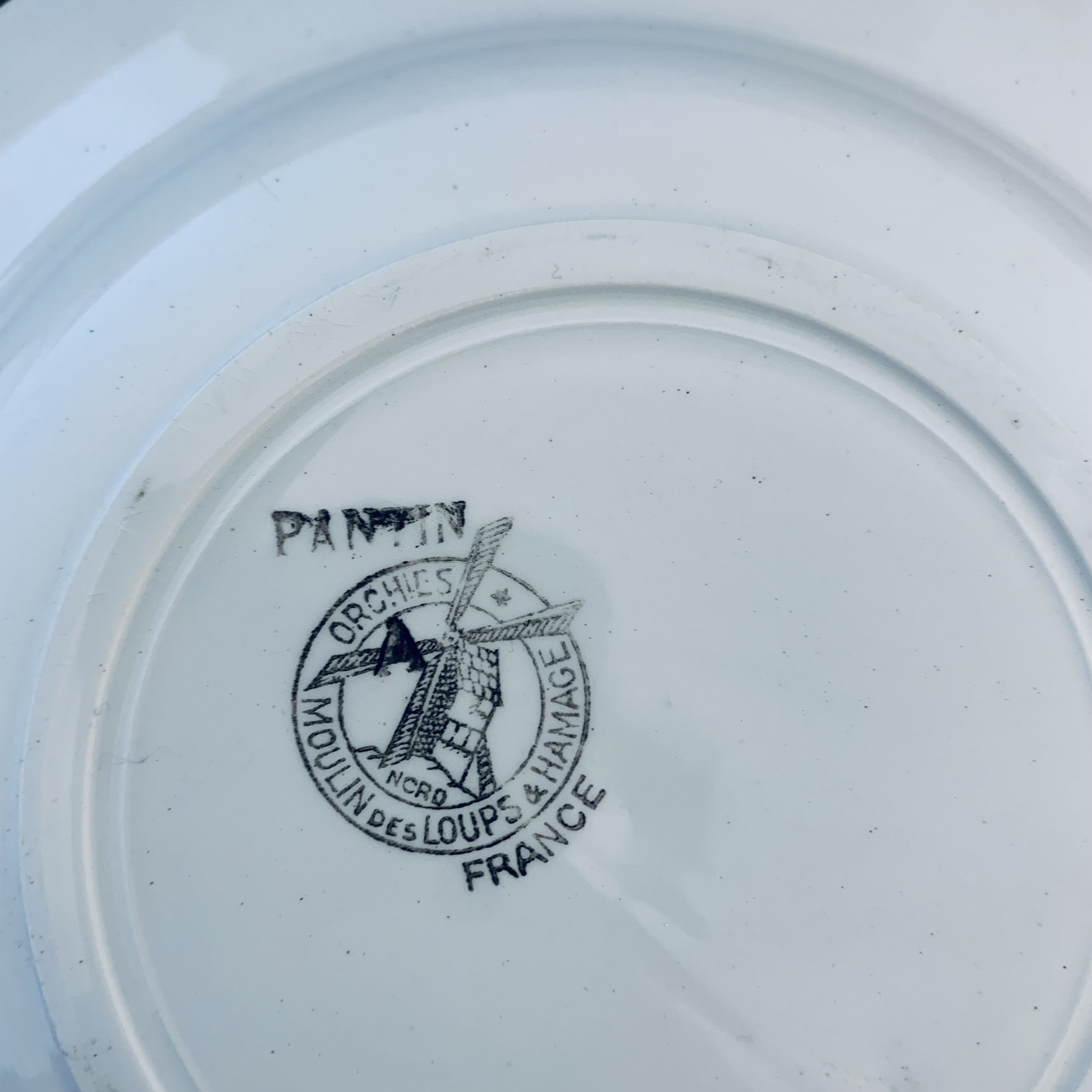 Set of 4 flat plates lustucru pattern