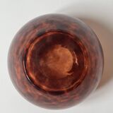 Amber smoked glass vase known as tortoiseshell, 1970s design.