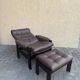 Fauteuil et repose-pieds Ekornes Amigo vintage – Rénové