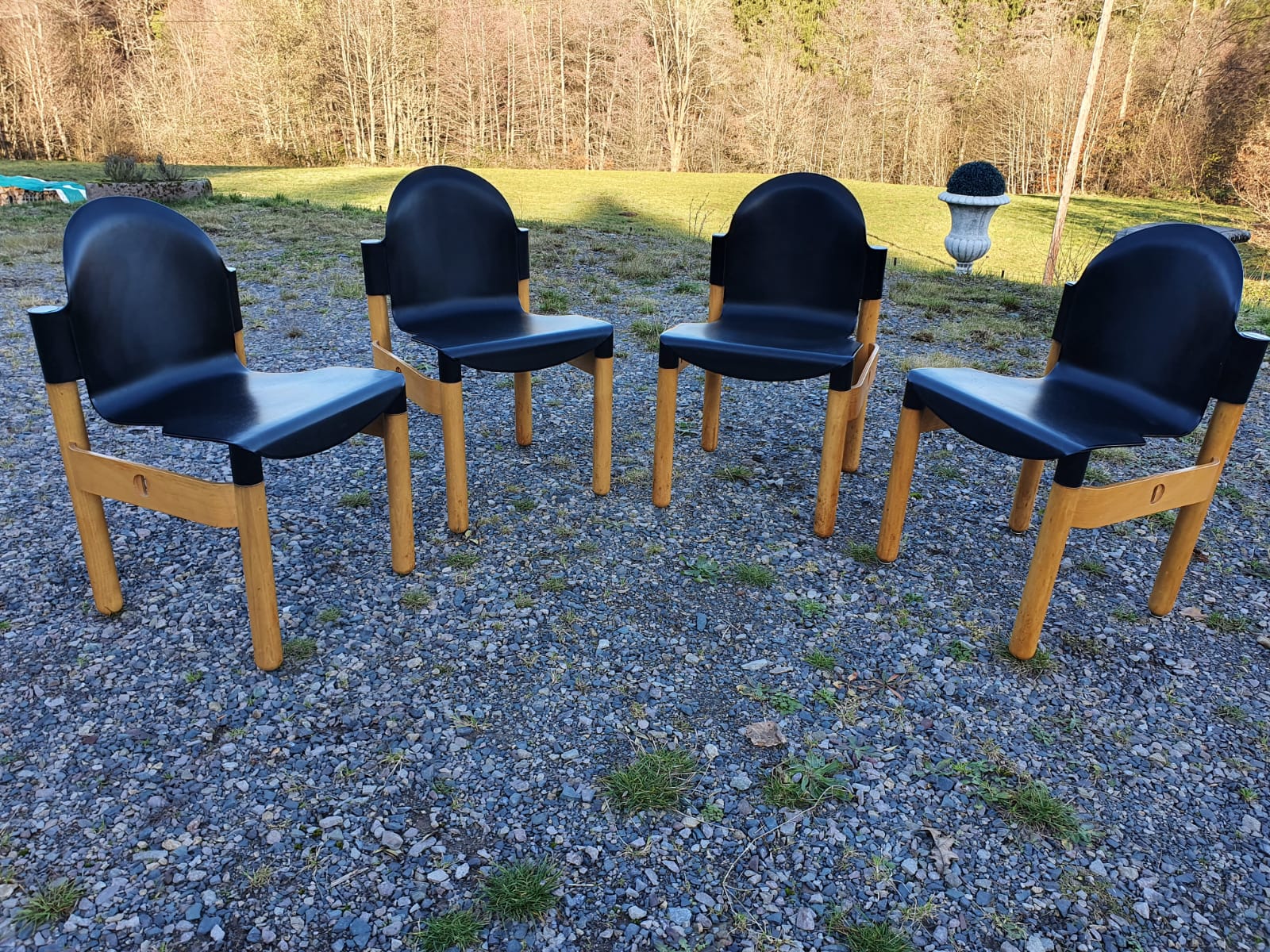 Set of 4 Flex chairs by Gerd Lange for Thonet 1977