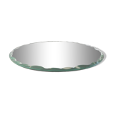 Vintage round and beveled table mirror