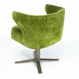 Set of four green Gianni Moscatelli Swivel Poney Chairs for Formanova, 70s