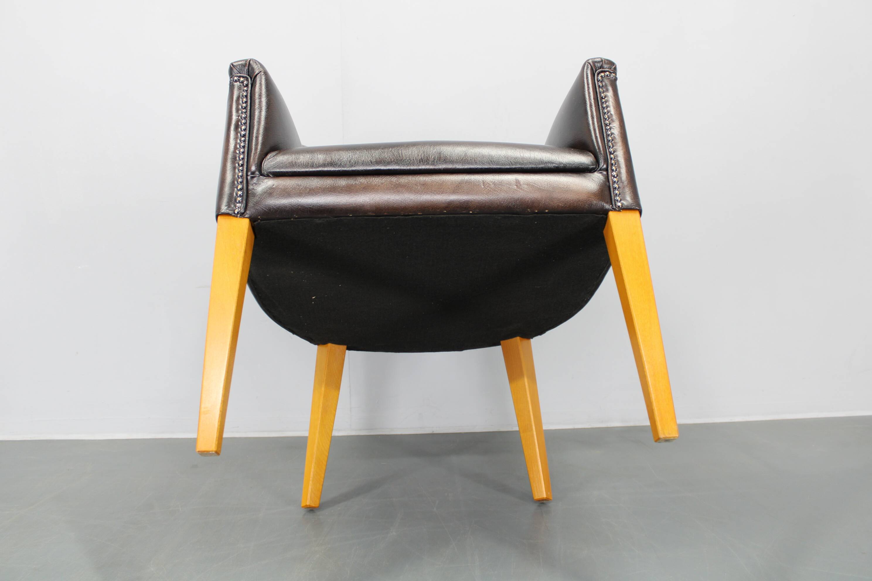 Vintage Leather Armchair, Czechoslovakia