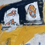 Jean michel basquiat, old cars 1981, sous licence artestar ny