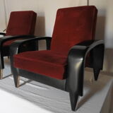 Pair of Italian club chair from the 50s