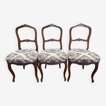 3 chaises Louis Philippe