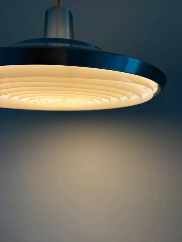 Vintage Danish Nordisk Solar - in style of Louis Poulsen Klassependel - Silver space age lamp