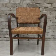 Fauteuil cordage style Erich Dieckmann