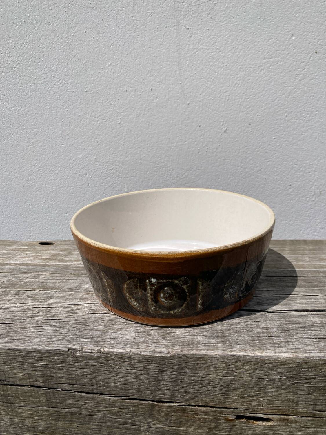 Glazed ceramic salad bowl 1970