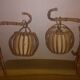 Deux appliques en rotin