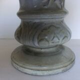 Ancient enamelled cast iron vase