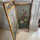 Old bamboo screen and painted sheet metal 82x60